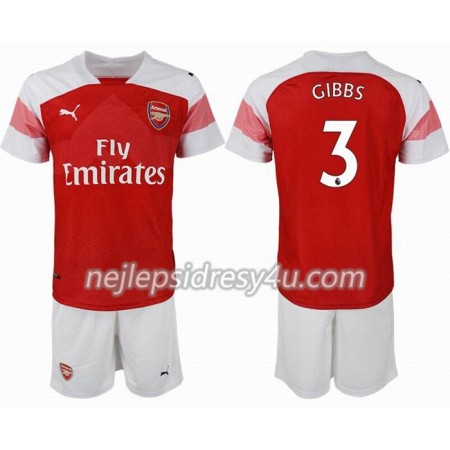 Fotbalový Dres Arsenal GIBBS 3 Dětské Domácí 2018/19